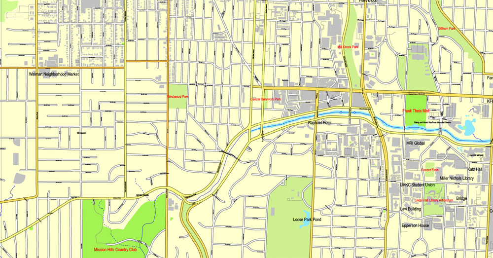 City map Kansas City PDF
