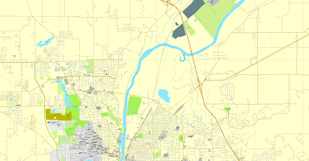 Pdf map Lafayette Indiana 3 10