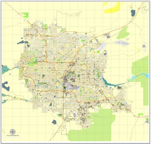 Las Vegas PDF map Nevada Vector street map detailed City Plan