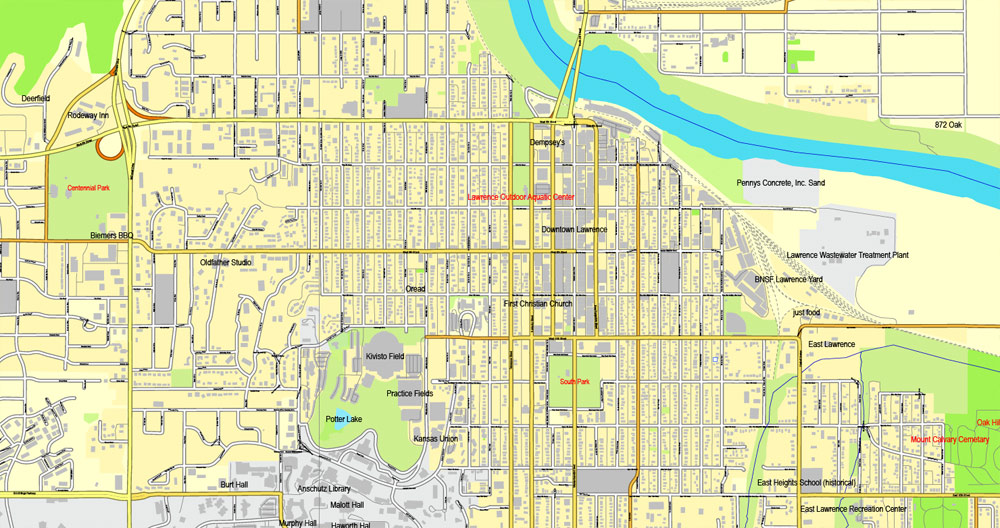 City map Lawrence Kansas 3 10 PDF
