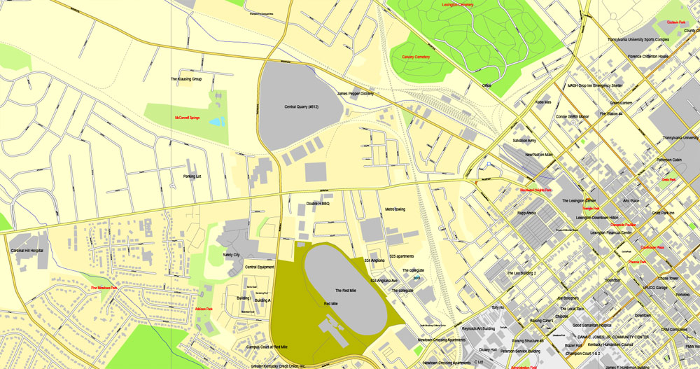 City map Lexington Kentucky 3 10 PDF