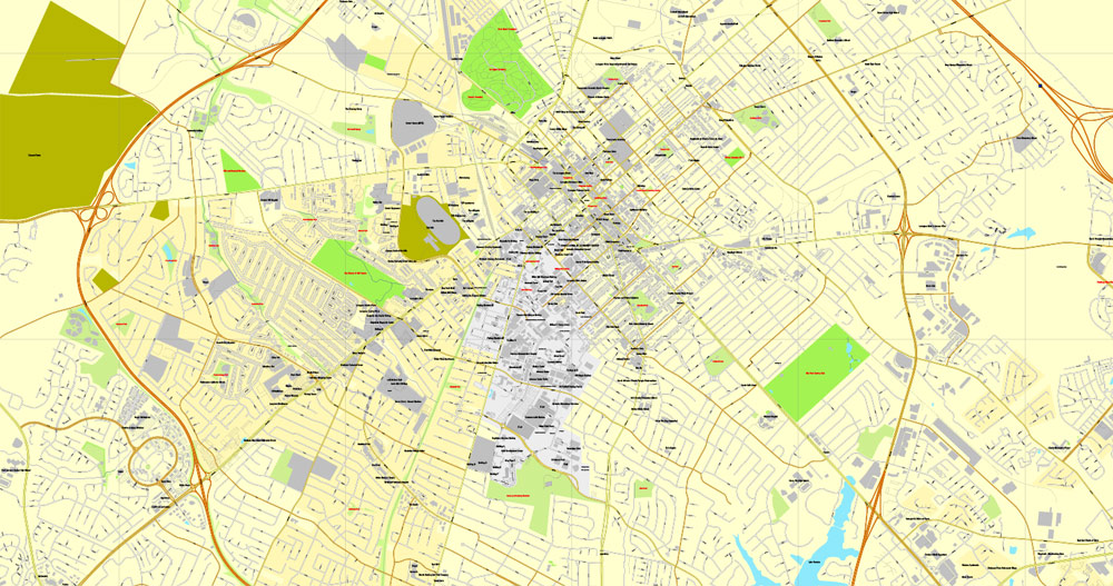 City map Lexington Kentucky PDF