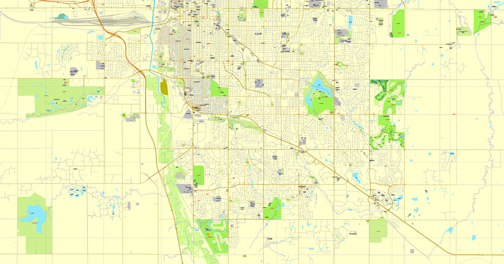 City map Lincoln Nebraska PDF