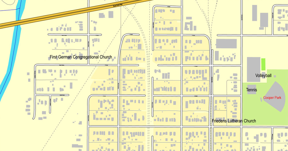 City map Lincoln Nebraska PDF