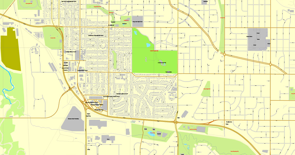 Street map Lincoln Nebraska PDF