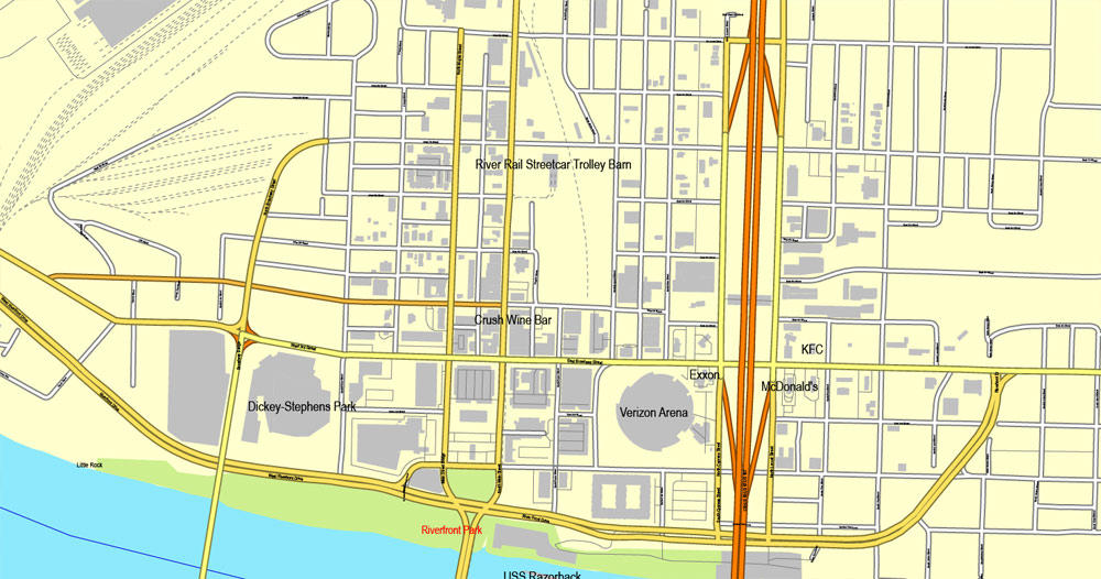 Pdf map Little Rock Arkansas 3 10