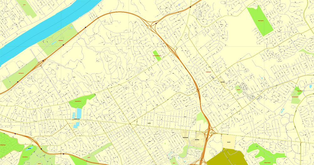 City map Louisville Kentucky 3 10 PDF