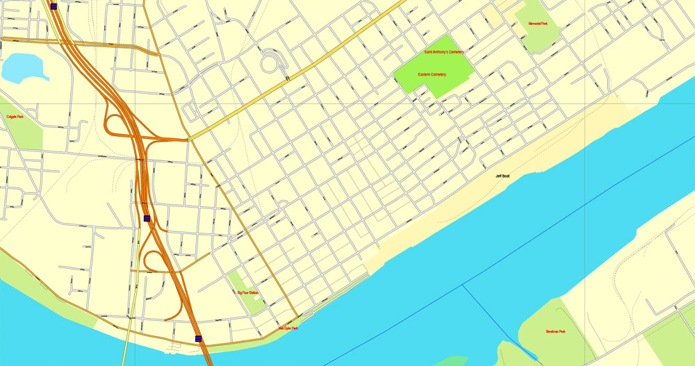 City map Louisville Kentucky 3 10 PDF