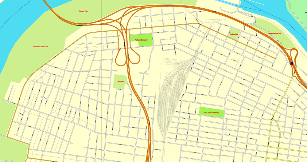 Pdf map Louisville Kentucky 3 10 PDF