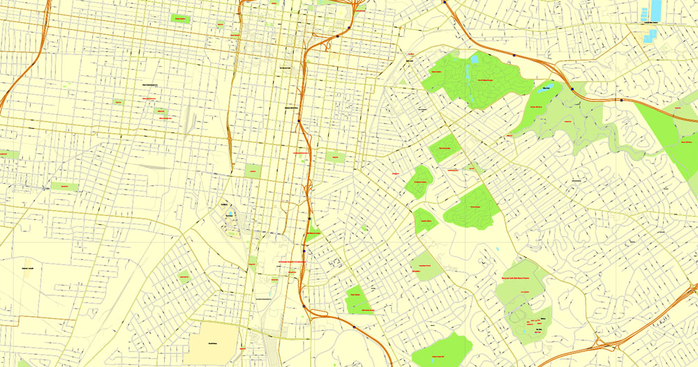 Street map Louisville Kentucky 3 10