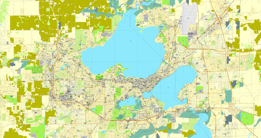 Pdf map Madison Wisconsin