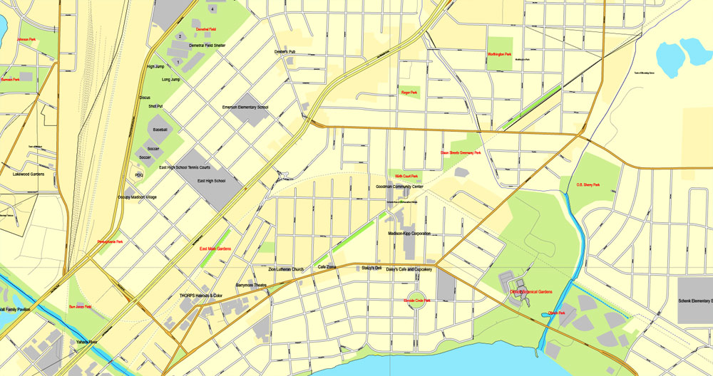 Street map Madison Wisconsin PDF