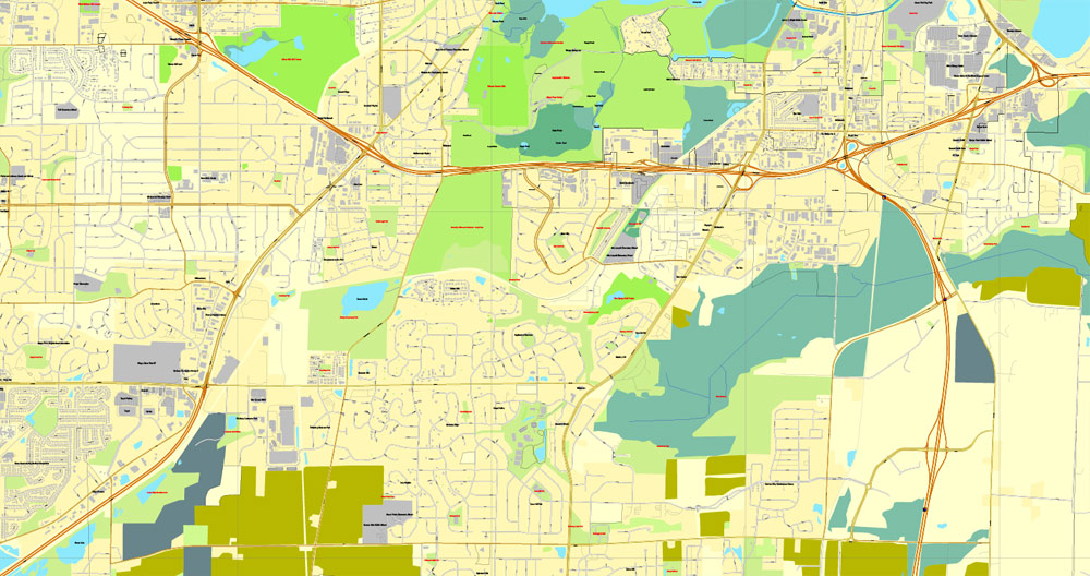 Pdf map Madison Wisconsin 3 10