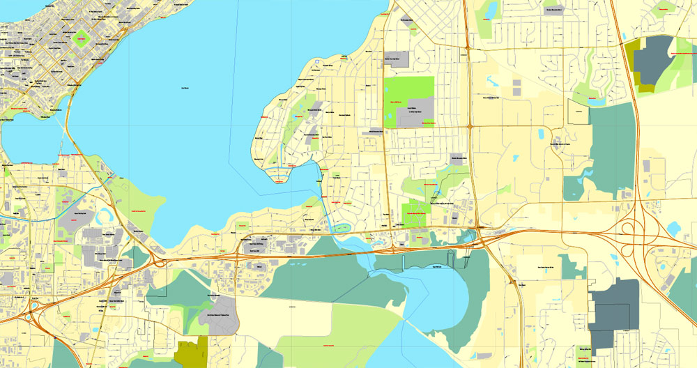 Street map Madison Wisconsin PDF
