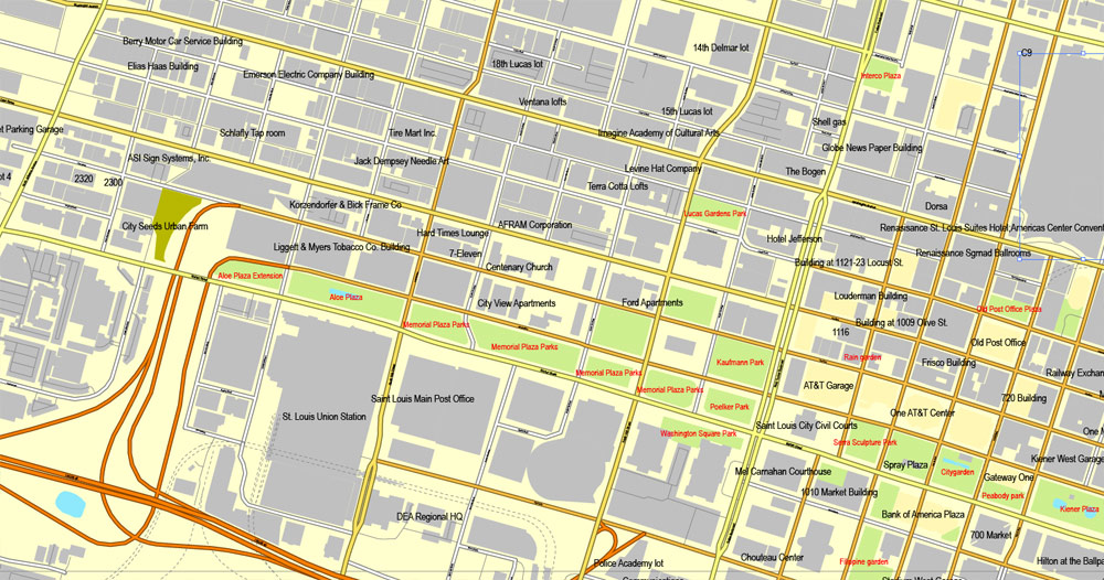 Pdf map Saint Louis Missouri ai