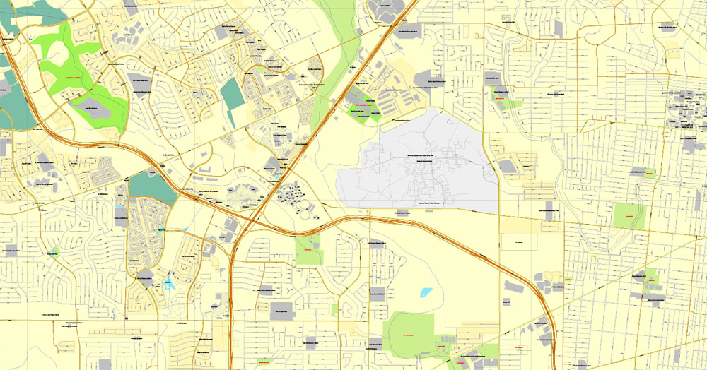 Illustrator map San Antonio Texas