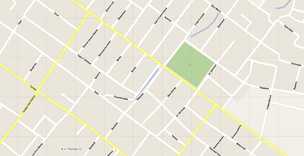 Vector map Sofia Bulgaria ai