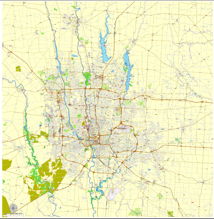 Vector map Dallas Fort Worth TX