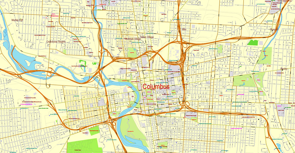 Pdf map Dallas Texas ai