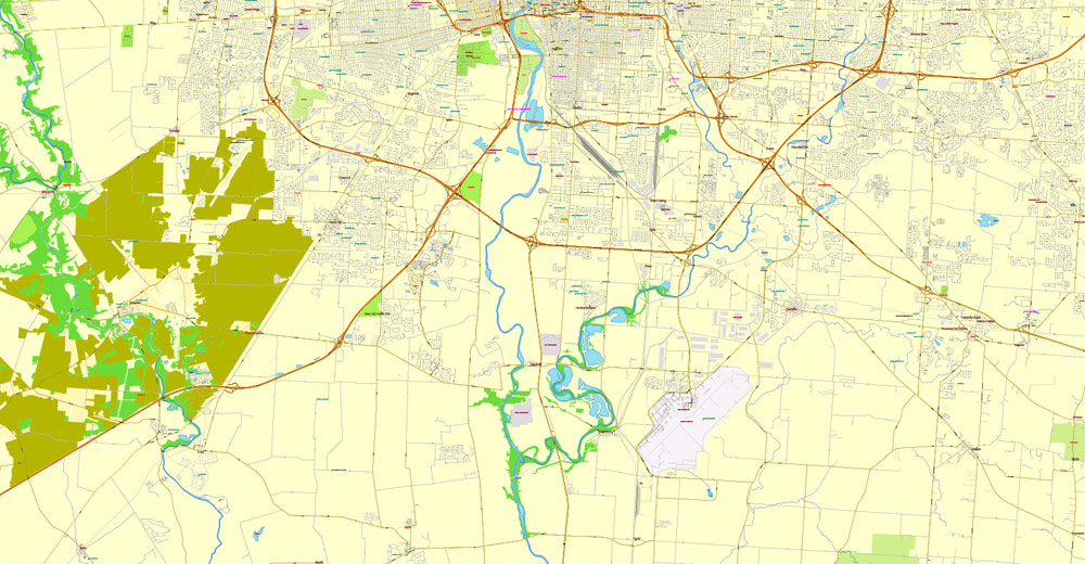 Street map Columbus Ohio pdf