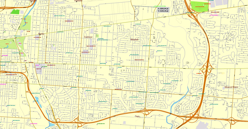 Pdf map Columbus Ohio PDF