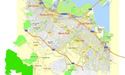 Editable map Menlo Park California 17 PDF