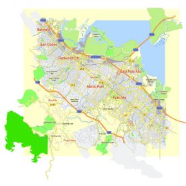Vector map Menlo Park California 13 PDF
