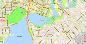 Perth PDF Map, Australia, exact vector street map, V27.11, fully ...