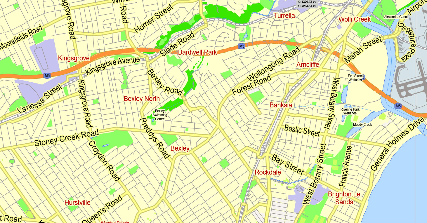 Pdf map Sydney Australia ZIP PDF