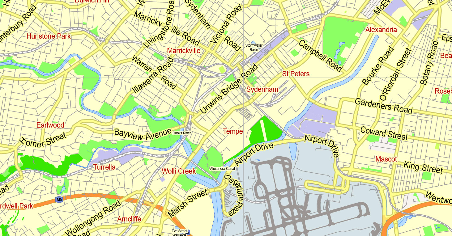 Street map Sydney Australia ai