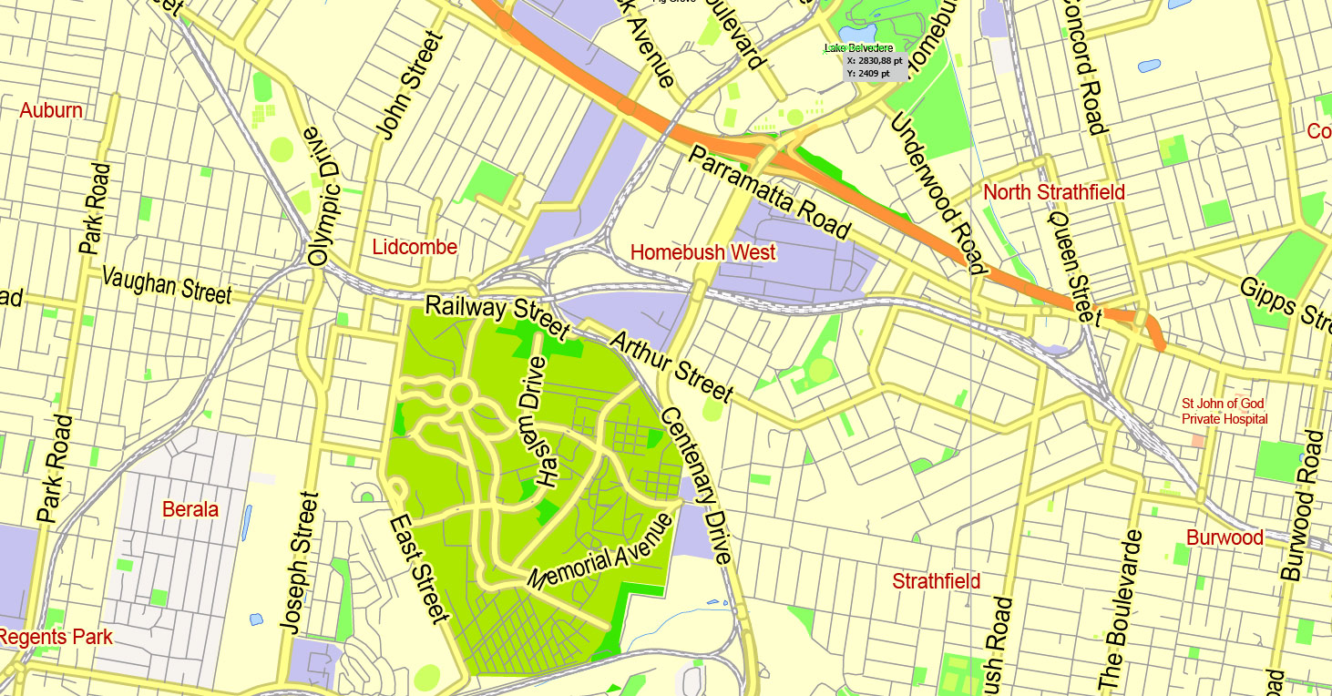 City map Sydney Australia 13 PDF