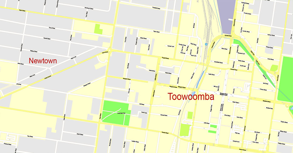 Street map Toowoomba Australia PDF
