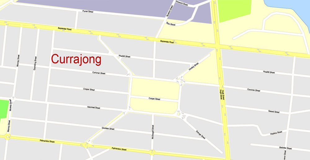 Editable map Townsville Australia