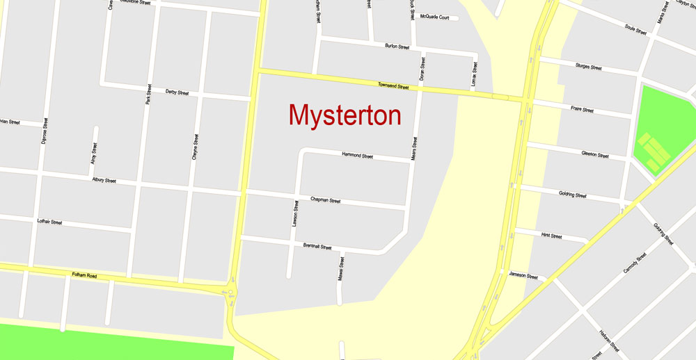 Editable map Townsville Australia