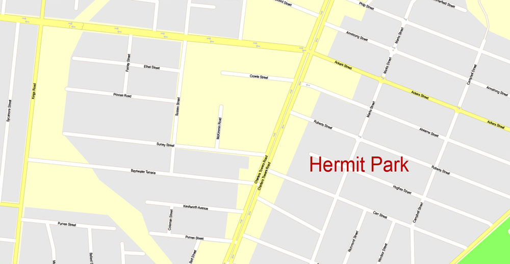 Vector map Townsville Australia