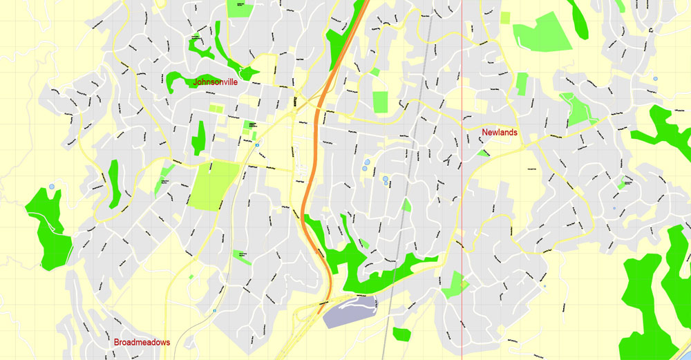 Editable map Wellington New Zealand 3 11