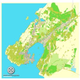 Editable map Napier Hastings New Zealand PDF