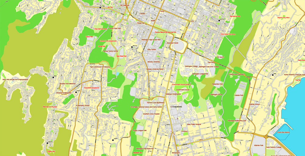 Pdf map Gisborne New Zealand PDF