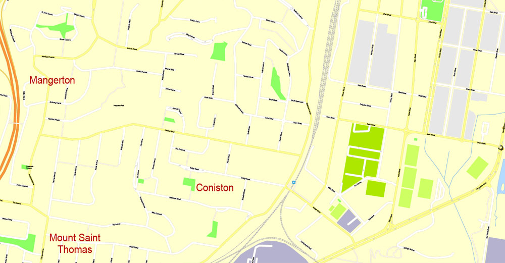 Street map Wollongong Australia