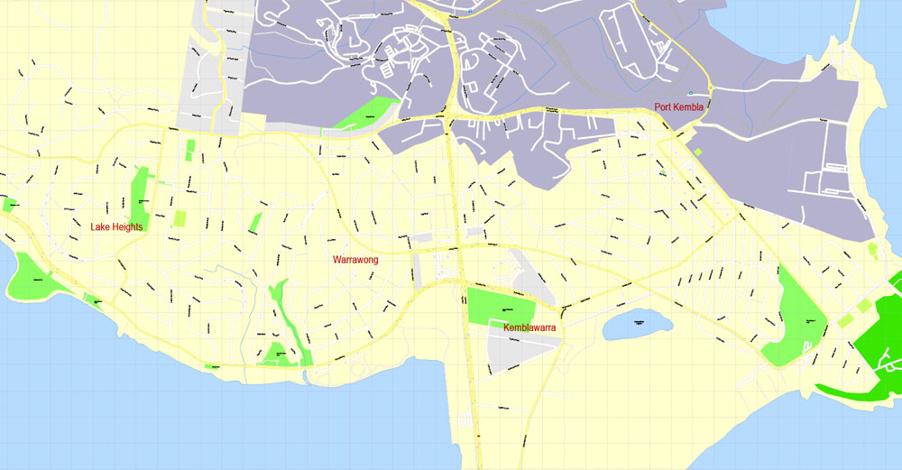 Pdf map Wollongong Australia PDF