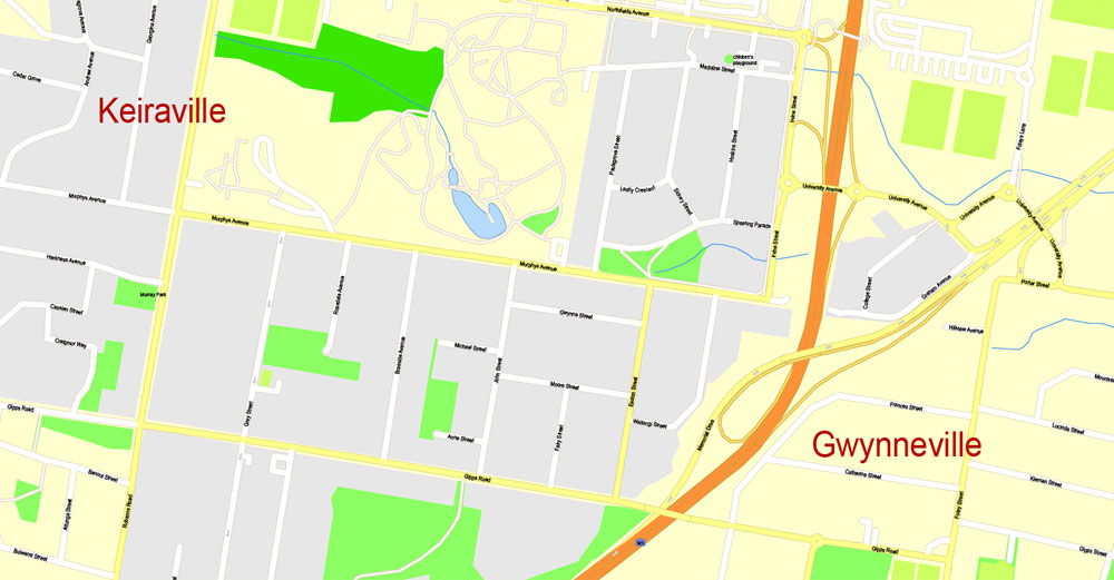 Street map Wollongong Australia