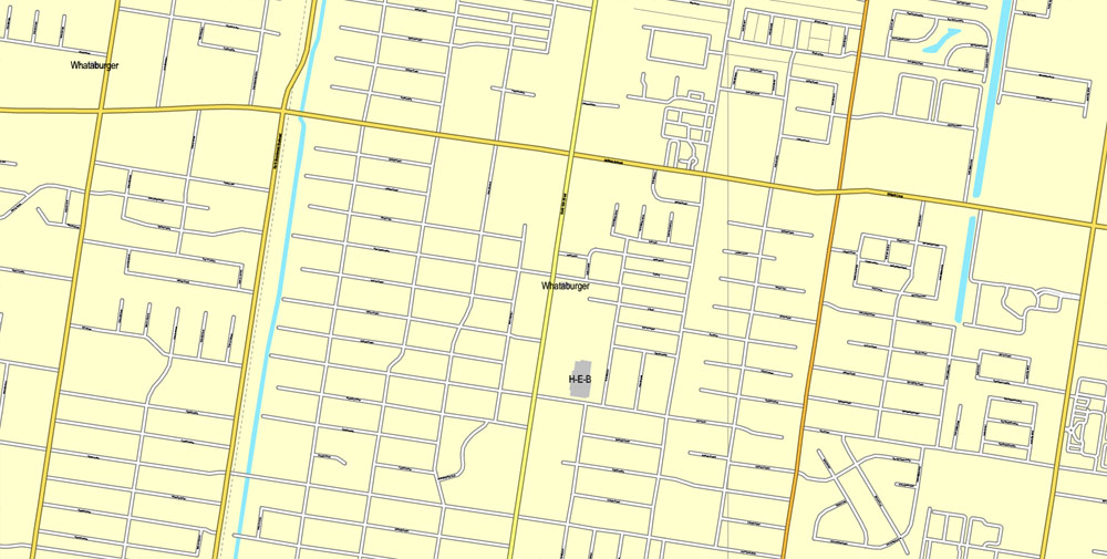 Editable map Mcallen Texas