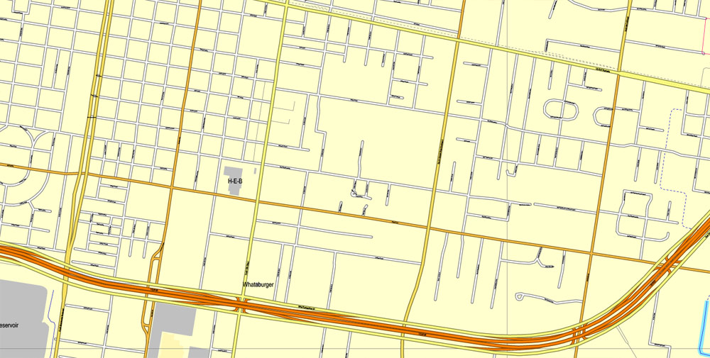 Editable map Mcallen Texas