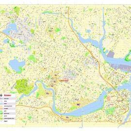 Editable map Duke University Durham North Carolina PDF