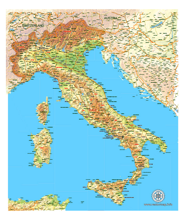 Pdf map Italy Admin