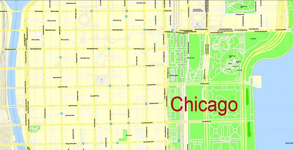Pdf map Chicago Illinois