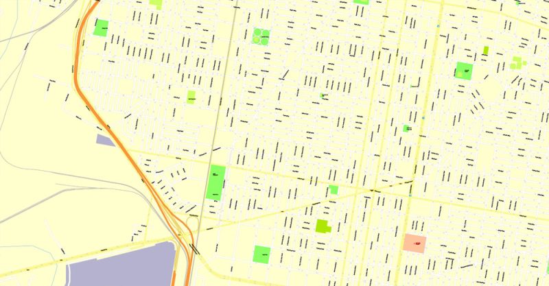 Printable Map Philadelphia, Pennsylvania, US, exact vector Map street G-View Plan V.7.2017 full editable, Adobe Illustrator, full vector, scalable, editable text format street names, 24 mb ZIP