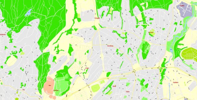 City Map Oslo Adobe PDF editable street map City Plan