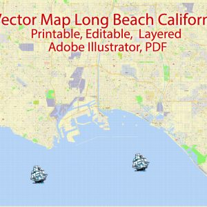 Editable map Long Beach