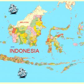 Illustrator map Jakarta Indonesia autocad dwg